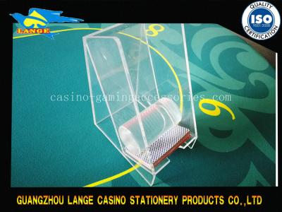 China Transparenter Kasino-Zusatz-Spielkarte-Halter/Acrylkarten-Kasten zu verkaufen