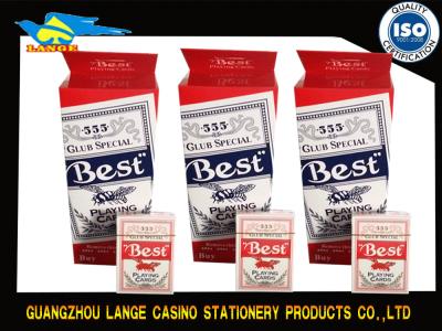 China Standard Bee Best 555 Casino Paper Playing Card For Entertainment for sale