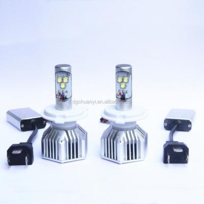 China H4 LED Headlight Die Cast Aluminum Housing High Quality Auto Lamps for sale