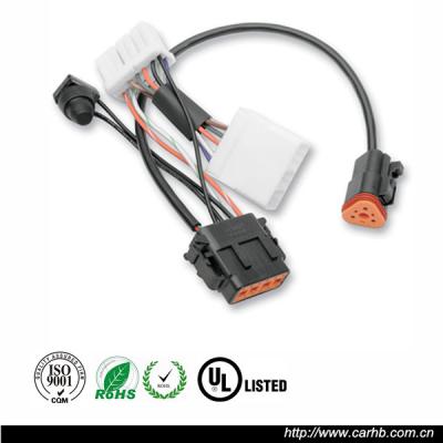 China Automotive Standard 3 Pin 6 Pin 6 Pin 3 Wire Triangle German Connector Wiring Harness for sale