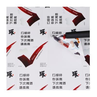 China Custom Waterproof High Quality Waterproof Double Sided Printing Adhesive Sticker for sale