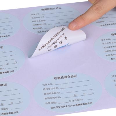 China Permanent Double Sided Printing Waterproof Vinyl Sticker Double Sided Self Adhesive Label for sale