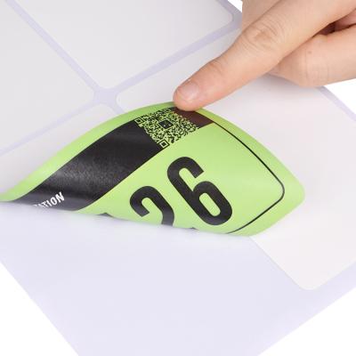 China Waterproof Car Two Sides Label Sticker Custom Printing Adhesive Double Sided Packaging Labels Stickers for sale