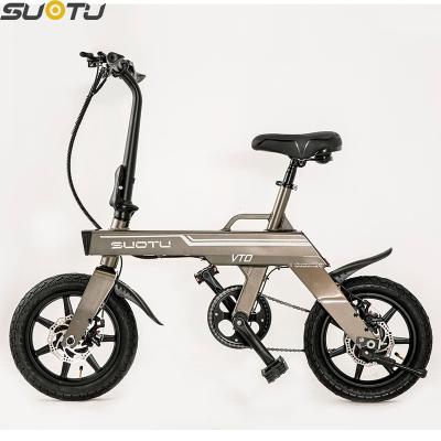 China NEW 2021 aluminum alloy ebike mountain bike 350w 36v electric folding bicycle Eu warehouse 14 inch aluminum alloy mtb cycle for adult for sale