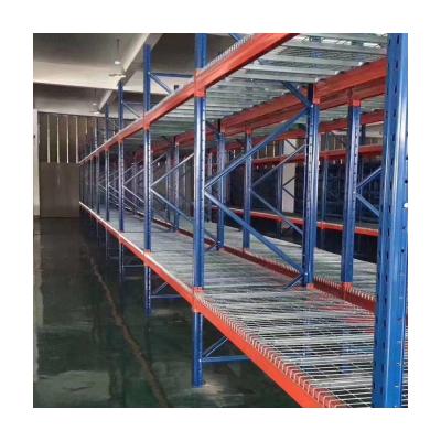 China Factory Wholesale High Quality Heavy Duty Galvanized Wire Mesh Decking Rack Customized Warehouse Rack Corrosion Protection for sale