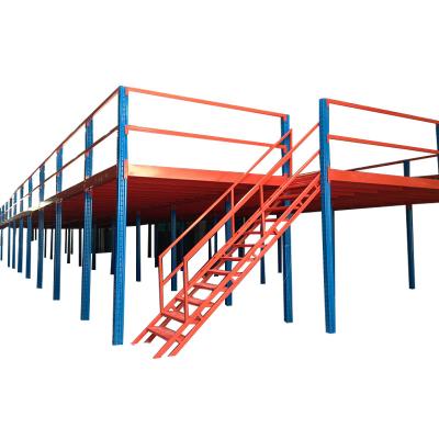 China Industrial Warehouse Storage Corrosion Protection Steel Structure Mezzanine Attic Racking System for sale