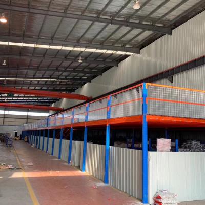 China Corrosion Protection Industrial Mezzanine Floor Racking System Warehouse Attic Floor Shelves for sale