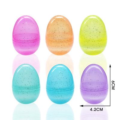 China Newest Food Toys Transparent Empty Capsule Oval Eggshell Toys for sale