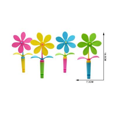 China 3D MODEL Promotional Sunflower Windmill Whistling Toy for sale