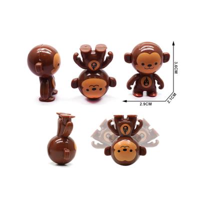 China Wholesale Plastic Doll Mini Tumbler Monkey Funny Action Toy For 45mm Capsule for sale