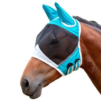 China Wholesale Durable Soft Horse Fly Mask Standard With Ears UV Protection For Horse Mask (in stock) for sale