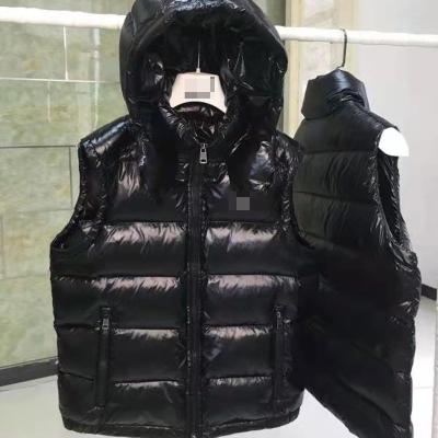 China Anti-wrinkle OEM LOGO customized black and white moncleeyrs down hot male and female style with detachable down jacket vest for sale