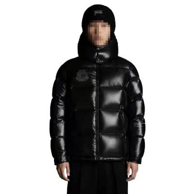 China Anti-wrinkle OEM LOGO customized black and white moncleyrs down jacket hot male and female style with detachablewomen men's plus size down jacket for sale