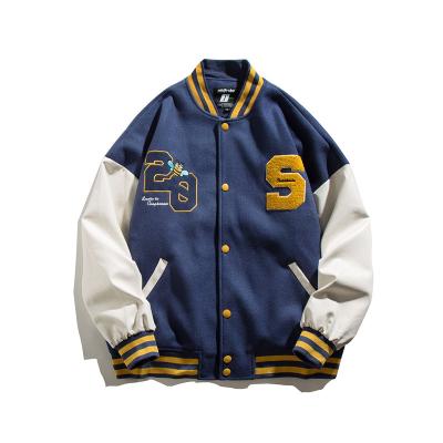 China OEM New QUICK DRY LOGO Customized Palm Baseball Coat With Letters Neutral Mens Patchwork Ratchet Baseball Jacket for sale