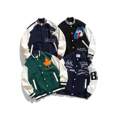 China Amiryi amiryi custom palm angelyes baseball coat QUICK DRY OEM new LOGO with letters rattle patchwork baseball jacket neutral mens for sale