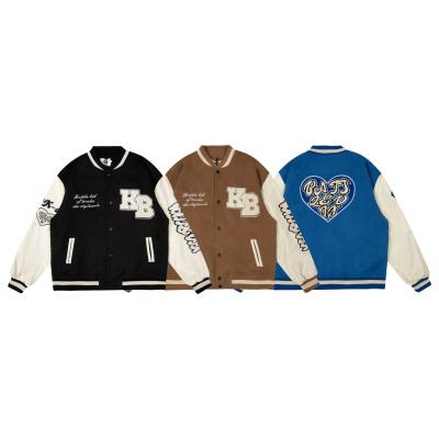 China Amiryi amiryi custom palm angelyes baseball coat QUICK DRY OEM new LOGO with letters rattle patchwork baseball jacket neutral mens for sale