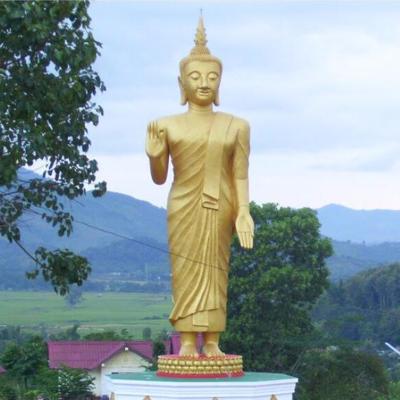 China Large Size Outdoor Europe Gold Bronze Thailand Buddha Standing Statue for sale