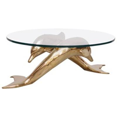 China Europe Art Home Decoration Bronze Dolphin Coffee Table Base Modern Sculpture for sale