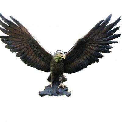 China Large Size Eagle Spreading Wings Europe Park Yard Decoration Bronze Sculpture Large for sale