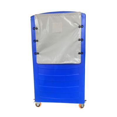 China Factory OEM hot type plastic tall boy bulk linen delivery trolley on wheels for sale