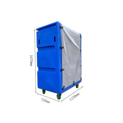 China Factory Hot type plastic laundry tallboy trolley with silent wheel support OEM size and color for sale