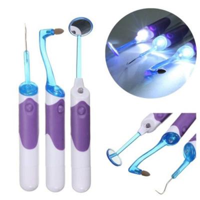 China Dental Care Tools Kit LED Professional Cleaning Kit Mirror Plaque Remover for sale