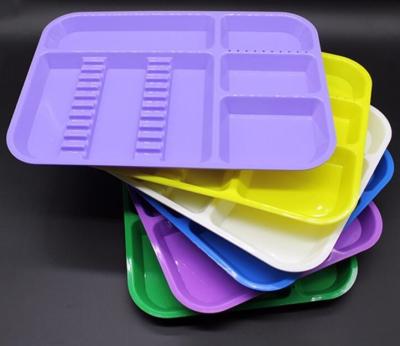 China High Quality Good Price Autoclavable plastic dental partition tray with different colors for sale