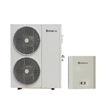 China High Quality Hotel -25 Degree Ambient Temp Split EVI Heat Pumps Air To Water Heat Pump Heater 12kw for sale