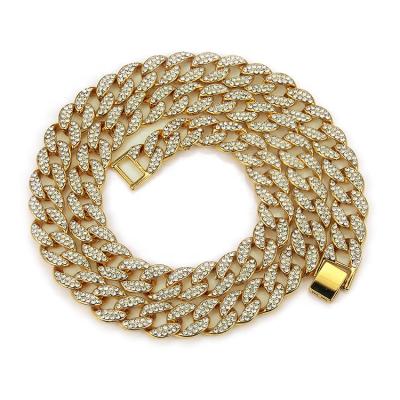 China Hip Hop Jewelry Dubai Nickel Free Gold Plated Cuban Link Chain Necklace for sale