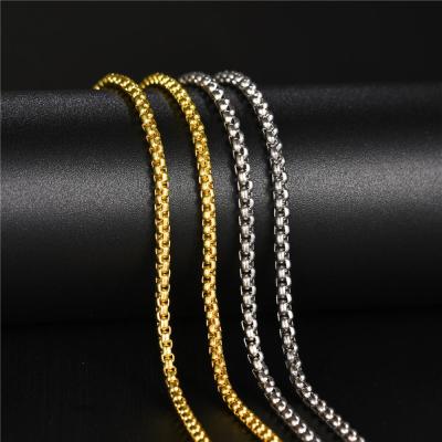 China Nickel Free Silver Color Stainless Steel 3mm Ball Gold Necklace Chain Jewelry for sale