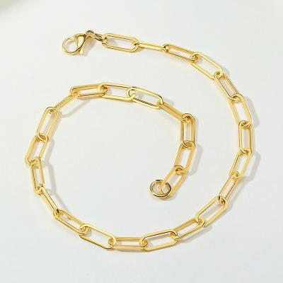 China Custom Fashion Women Stainless Steel Chain Itaian Gold Kuban Link Non-fading Bracelet For Women Jewelry for sale