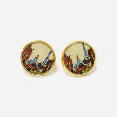 China FASHIONABLE Gold Star 18K Stainless Steel Enamel Jewelery African Woman Earrings for sale