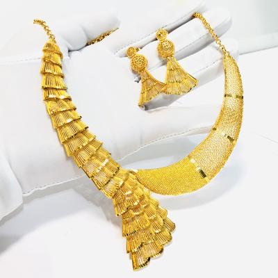 China Fashion Star Gold Jewelry Luxury Jewelry Manufacturer Women Supply Jewelry Set Brass Gold Plated Women Jewelry for sale