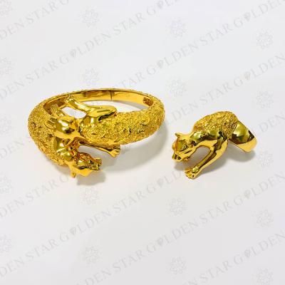 China TRENDY Golden Star Jewelry Set Gold Plated Ring Bracelet Set For Women High Quality Animal for sale