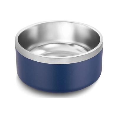 China Sustainable Cayi 304 Stainless Steel Pet Salad Water Bowl Feeding Bowls For Outdoor Lounge for sale