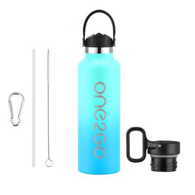 China Thermal Food Grade PORTABLE Water Bottle Designer Brand Double Wall Stainless Steel Vacuum Flask for sale