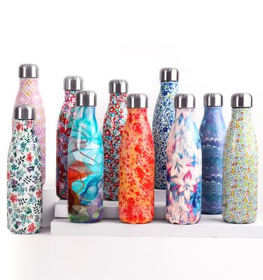 China Stainless steel vacuum 17OZ 500ml double wall 17OZ 500ml eco friendly receyled insulated cola water bottle with custom design and logo for sale