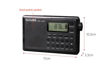 China LCD Display FM MW SW Radio 230g Rechargeable Clock Radio zu verkaufen