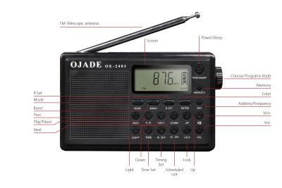 중국 블루투스와 망원경 안테나가 있는 이 휴대용 AM FM 라디오 수신기 로 전화 또는 다른 장치 를 쉽게 연결 하십시오 판매용