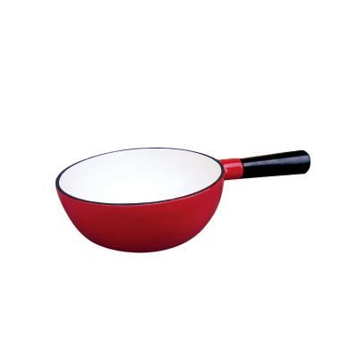 China Sustainable High Quality Enameled Induction Round Cast Sauce Pans for sale