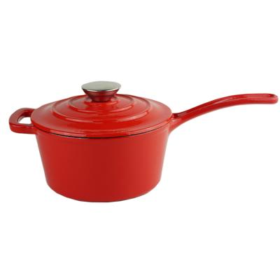 China Sustainable Wholesale Cast Iron Enamel Soup Pot Sauce Pan for sale