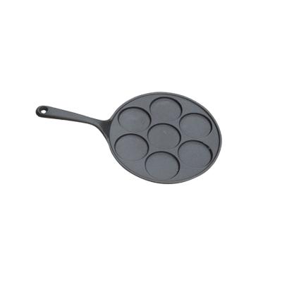 China Sustainable 7 Holes Round Cast Iron Muffin Pan / Bakeware Sets / French Pie Pans for sale