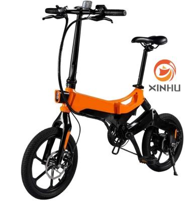 China Shenzhen 16 inch 350w electronic bicycle XINHU bicycle Amazon selling electro hot classic electric bicycle multifunctional hybrid electric bicycle for sale