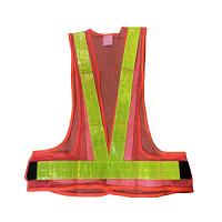 China 100% Polyester Fiber Mesh Reflective Stripe Vest Common Orange Reflective Film for sale