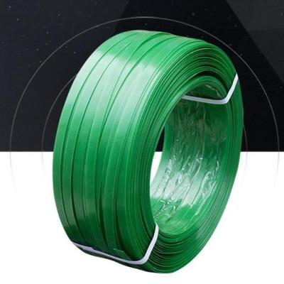 Chine 16MMX0.8MM bande de polyester vert bande d'acier sur une surface en relief ou lisse à vendre