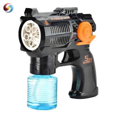 China Children's Toys Light Up BO Bubble Gun Toy 5 Holes Music and Lights for sale