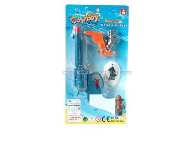 China Cowboy blue color plastic watergun with whistle cowboy style for sale