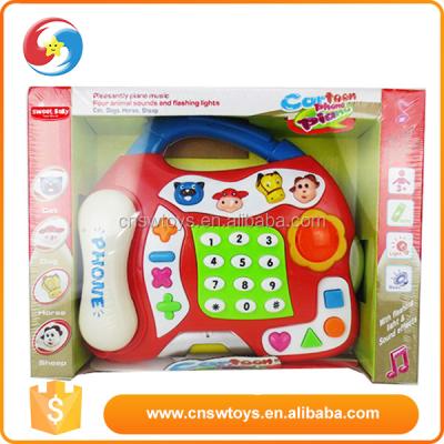 China Eco-friendly Cartoon Music Phone Baby Developmental Educational Toys for sale