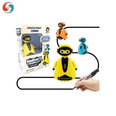 China Christmas Gift Best Selling Small Electric Inductive Robot Vastness Originality Follow The Line To Walk Toy for sale