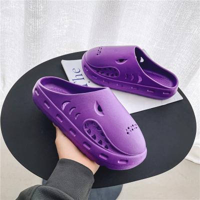 China Hot Selling Women's Cushioning Slides Custom Logo Sandals Slippers Eva Shark Slides Unisex Designer Slippers With Women for sale